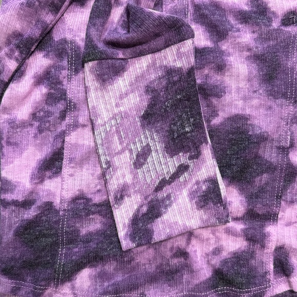 Pilcro/Anthropologie NWT Purple Tye Die Long Sleeve Henley Top Size Large - Picture 8 of 8